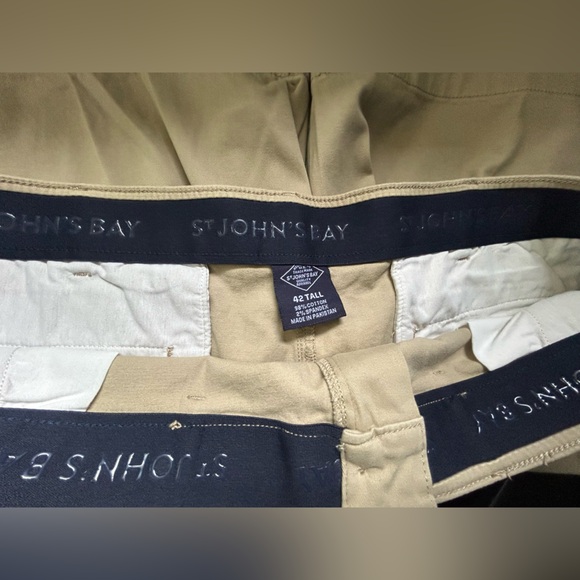 St. John’s Bay Men's Khaki 6 Pocket Cargo Shorts 42 Tall NWT - Picture 11 of 12